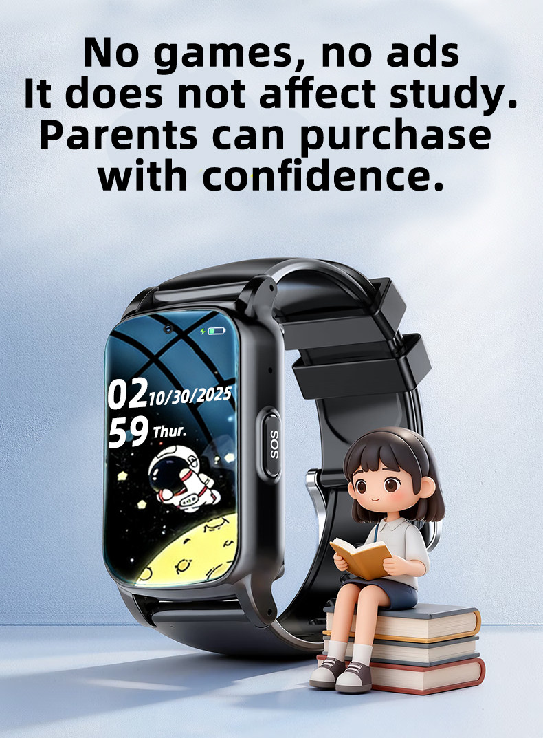 VS06 Health Safe Care with GPS, WiFi Location, SOS Emergency One-click Health Monitoring with Fall Detection Kids Smart Watch